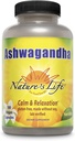 Vida de la naturaleza Ashwagandha capsules 2,100 mg, Puro Ashwagandha Extracto de Relajación, Socorro de estrés ocasional y Apoyo al sueño, Suplementos Vegan Ashwagandha, 45 Servimientos, 180 cápsulas