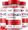 rize labs - Ace Keto ACV Gummies, Advanced Weight Loss 1000mg, Apple Cider Vinegar Suplemento (180 Gummies)