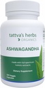 Tattva's Herbs Organic Ashwagandha Capsules Suplemento, 2 Month Supply, 120 Veggie Capsules