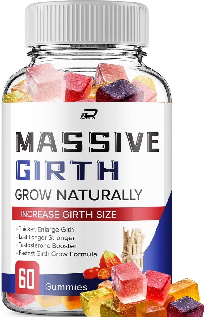 Massive Girth Gummy para Hombres - MassiveGirth Hemp Gummies Advanced Formula Reviews (1 Pack - 60 Gummies)
