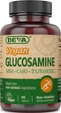 DEVA Glucosamina Vegan MSM " CMO, CMO, Extracto Turmérico, Boswellia Extracto con Ingredientes No Animal, 90 Tablets