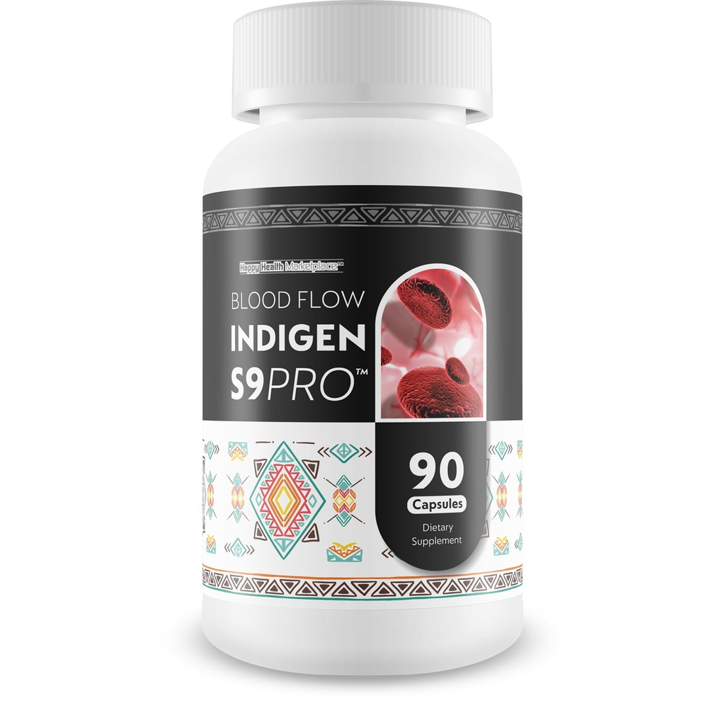 Flujo de sangre Indigen S9 Pro - Nuestros Mejores Suplementos de Circulación Pobres para Cuidados de Flujo de Sangre Avanzados - Apoyo a la Circulación de Sangre - Suplementos de Circulación de Sangre para Flujo Sangre Saludable