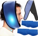 Generic Face ice Pack for Jaw, Toothache Ice Pack Compres fríos para Head and Chin, Reusable Hot or Cold Gel Packs Doin Relief for TMJ, Oral and Facial Surgery, Dental Implants (1 Wrap+4 Ice Pack)