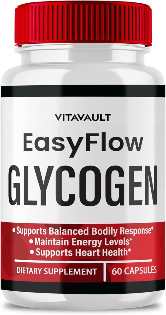 Easy Flow Glycogen Support Capsules - Official Formula Glycogen Support EasyFlow Pills, Easy Flow - Maximum Strength, Glyco Optimizer Pills, Global Health, Easy Flow Capsules Reviews (60 cápsulas)