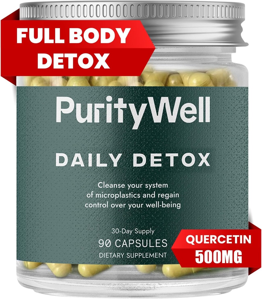 Suplemento de soporte completo con quercetina 500mg, vitamina C &amp; L-Cysteine – apoya la salud respiratoria, hepática y digestiva – 90 cápsulas