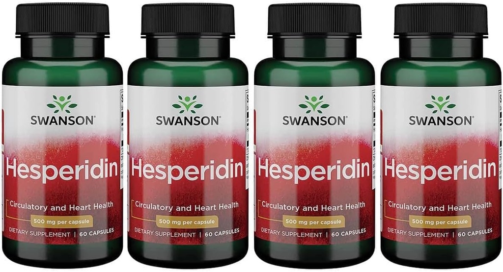 Swanson Hesperidin 500 Milligrams 60 cápsulas (4 paquete)