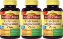 Naturaleza Hecho Calcio, Oxido de Magnesio, Zinc con vitamina D3 ayuda a apoyar la fuerza ósea, tablas, 300 conteo