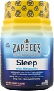 Zarbee's Melatonin Gummies 3mg Suplemento de sueño para promover el sueño pacífico, sabor a fruta mezclada natural, adultos edad de goma 12 arriba, 60 cuenta