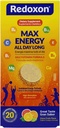 Redoxon Max Energy, ayuda al sistema inmune, Citrus Flavor, 20 tablas efervescentes, 2,82 Oz, Box