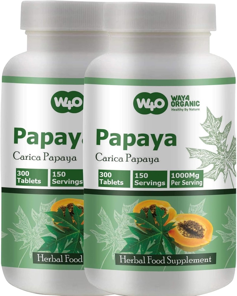 Papaya Leaf Extract Capsules (Tablas) - 300 Pills, 150 Servings, 1000 mg, Supports Platelet Immunity & Digestion* (Pack of 2)