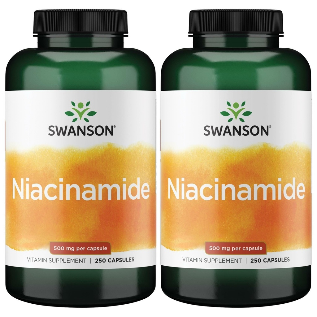 Swanson Niacinamide 500 mg 250 Caps (2 Pack)