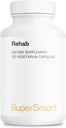 Supersmart - Rehab (Fórmula Avanzada) - con Kudzu, Silymarin, Ginger Root, Benfotiamine - All-in-1 Suplemento Silencio No GMO &amp; Gluten Gratis - 120 Vegetarian Capsules