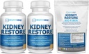 Kidney Cleanse and Kidney Health Supplement to Support Normal Kidney Function 60 caps-2 Pack + Bio Fiber, Kidney Cleanse Detox " Repair - Restorative Kidney Support &quot Kidney Supplement 2.5 LBS