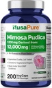 NusaPure Mimosa Pudica Semilla 10:1 Extracto, 1200 mg Equivalente a 12.000 mg 200 cápsulas Veg (No-GMO, Vegan)