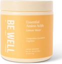 Be Well by Kelly Essential Amino Acids Lemon Powder Supplement Plant-Based (10.2oz) BCAA 9 EAA