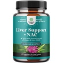 Liver Support NAC Suplemento con Leche Esteto para la limpieza del hígado Detox Reparación - N Acetyl Cysteine Suplemento para la limpieza del hígado con Turmeric, Choline, Dandelion & L-Glutathione - 60 Caps