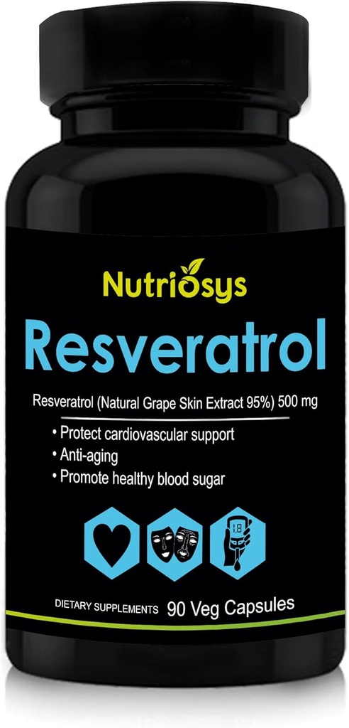 Resveratrol 500mg Suplemento tención Resveratrol Capsules for Antioxidant Support &amp; Cellular Health ← Suplemento Nutricional para Hombres &amp; Mujeres TEN 90 Veg Capsules for General Wellness