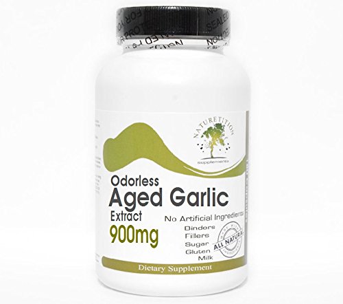 Odorless Aged Garlic Extract 900mg ~ 200 Capsules - No Additives ~ Naturetition Supplements