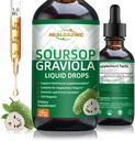 Soursop Bitters Liquid Drop: Organic Graviola Soursop Leaf Extract Liquid for Cell Support, Regeneration, Immune Boost, Relax and Antioxidant Support
