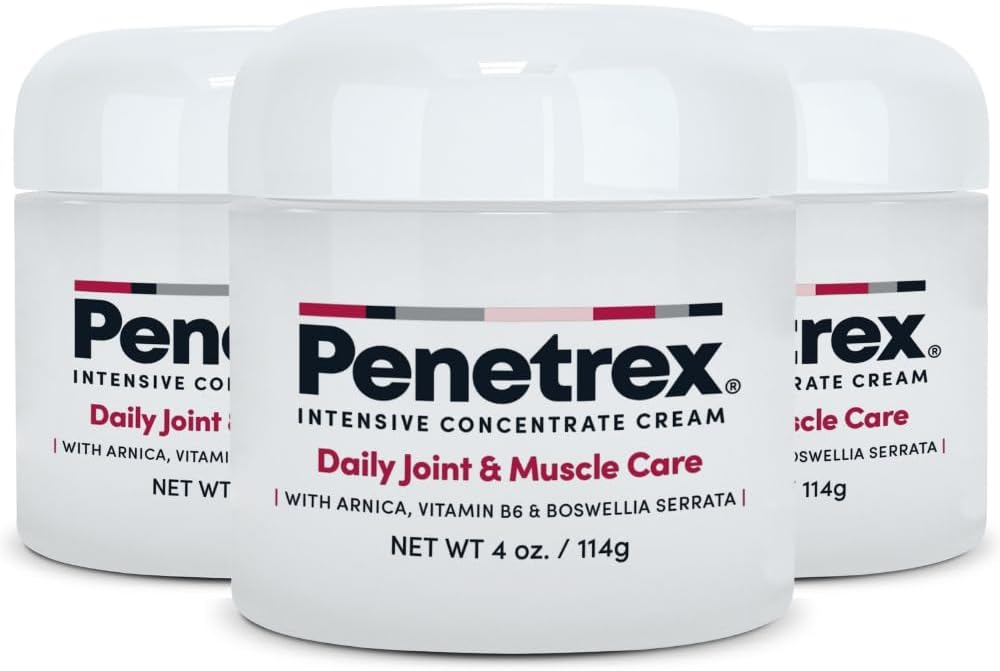 Penetrex Conjunto &amp; Terapia muscular - Soothing Comfort for Back, Neck, Hands, Feet - Premium Whole Body Rub with Arnica, Vitamina B6 MSM &amp; Boswellia - 4oz Crema (3 Pack)