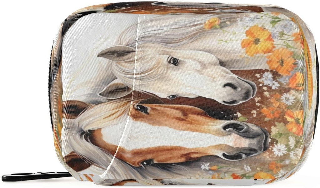 Caballo Organizador Caso Portable semanal Caja de Pill Organizador con cremallera para suplementos Medicina Viaje Negocios Familiar