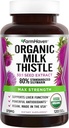 FarmHaven USDA Organic Milk Thistle Capsules TEN30X Concentrated Seed Extract & 80% Silymarin Standardized - Supports Liver Function and General Health TEN Non-GMO TEN 120 Veggie Capsules