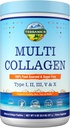 Péptidos multi colágeno de pólvora, Tipo I II III V X Collagen para Hombres, Suplementos de colágeno para la piel, uñas, cabello, fácil de disolver, sin sabor, sin azúcar, Keto, 8oz