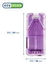 Cutter y Splitter de Dosis Ezy con dispensador, pastillas de corte, vitaminas, tabletas, hoja de acero inoxidable, tamaño de viaje, colores mayo Vary (Pack of 2)