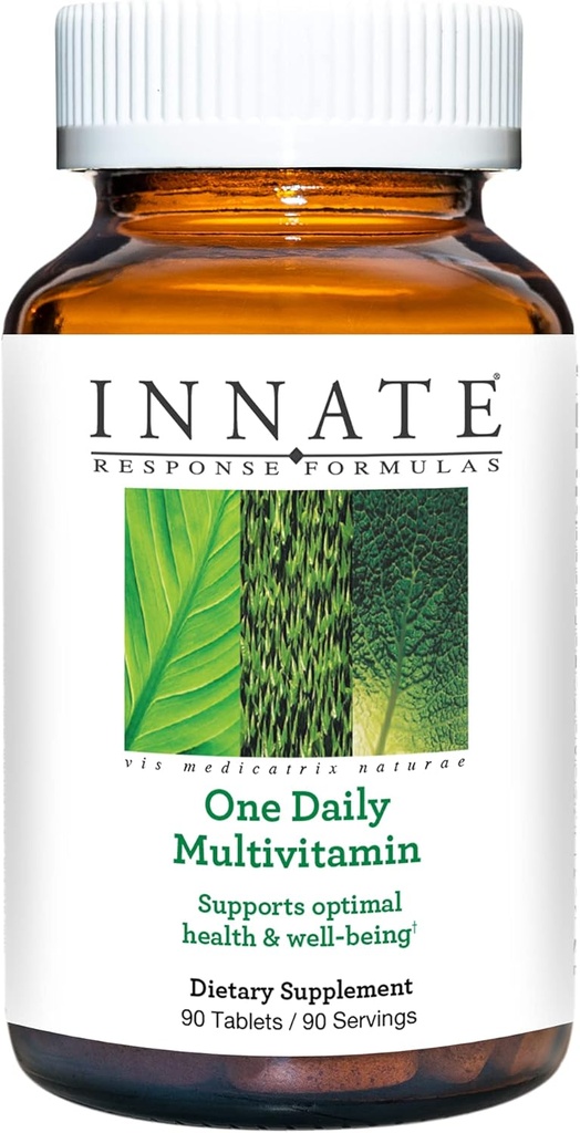 INNATE Response Formulas One Daily - Daily Herb-Free Multivitamin - Incluye B Vitaminas - Vegetariano, No-GMO y Kosher - Fabricado sin 9 Alérgenos Alimentarios - 90 comprimidos (90 Servimientos)