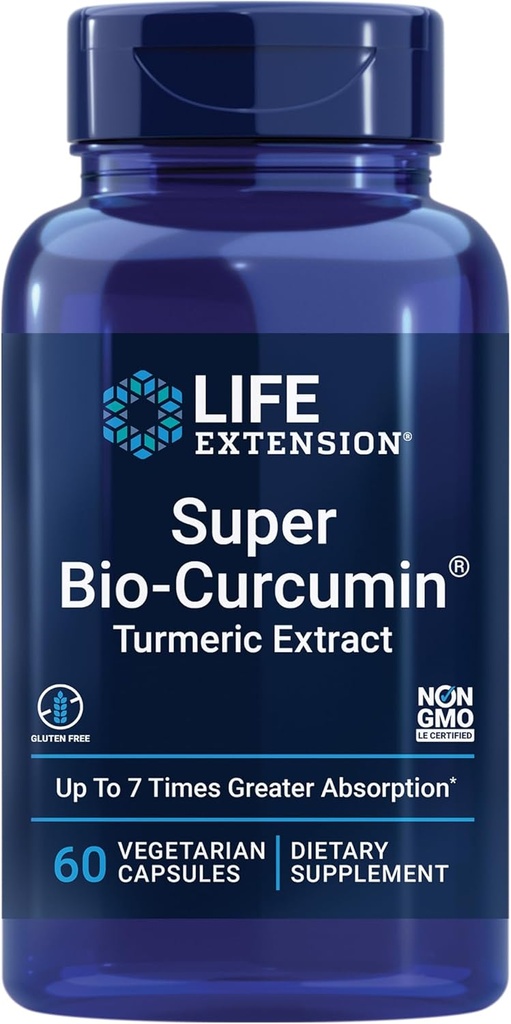 Extensión de la vida Super Omega-3 Fish Oil, sésamo &amp; Olive Extract con Super Bio-Curcumin Turmeric Extract Capsules - 240 &amp; 60 Cuenta