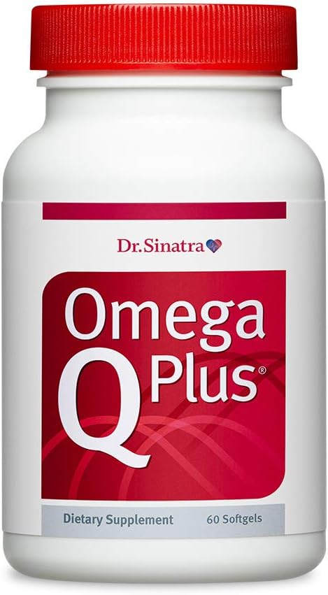 Dr. Sinatra Omega Q Plus– Omega-3 y CoQ10 Suplemento proporciona soporte diario de salud cardíaca con 50 mg de CoQ10 y proporciona potencia antioxidante (60 softgels)