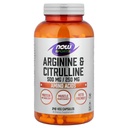 AHORA Nutrición Deportiva, Arginina & Citrullina 500 mg/ 250 mg, Aminoácidos, 240 cápsulas de verduras