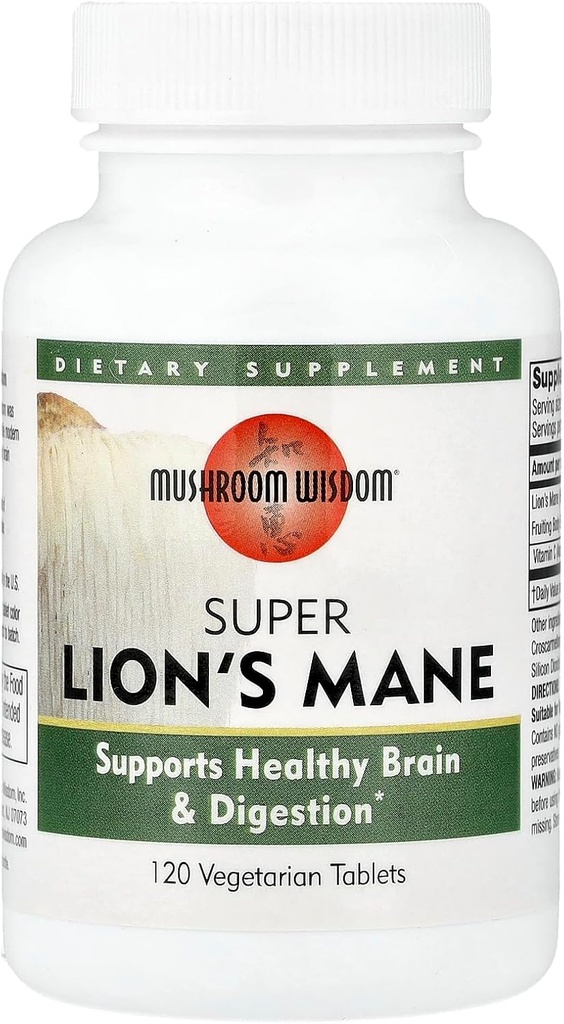 Mushroom Wisdom Super Extracto, Lion's Mane, 120 Conde