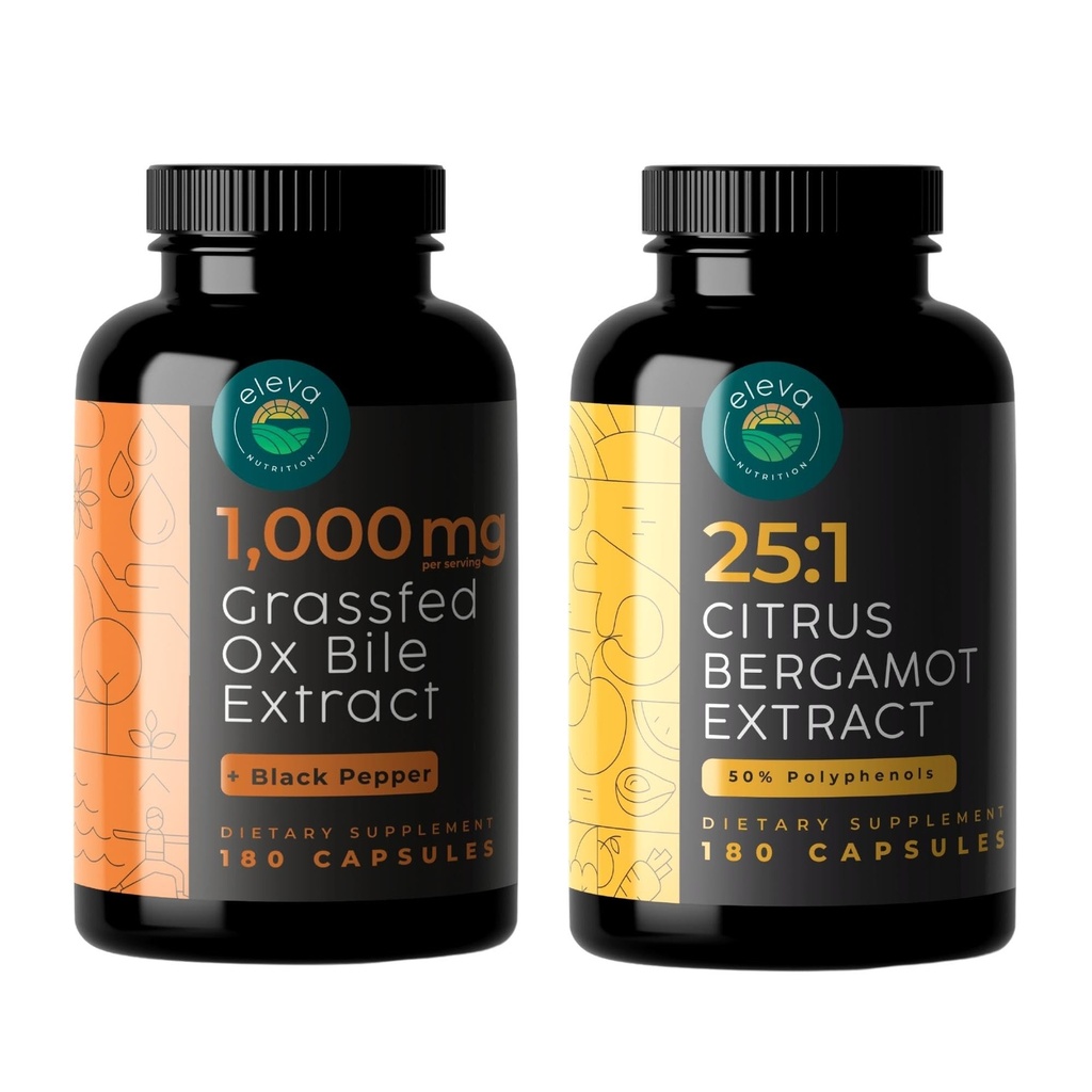 Ox Bile Extracto 1000mg y Citrus Bergamot Extracto 25:1 Bundle