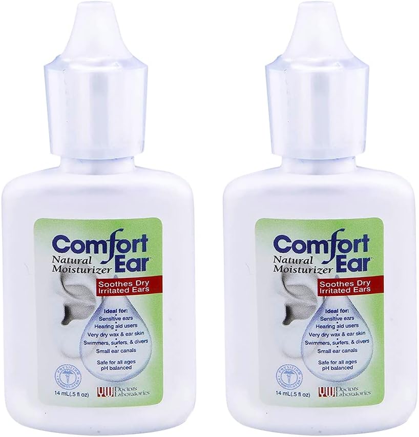 Westone Comfort Ear Natural Ear Drops for Itchy Ears, Ear Ache Drops Adultos &amp; Kids TEN Earwax Aid for Dry Earwax Aid for Dry Earwax Aid for Hearing Aid, Swimmers y Ear Itch Relief for Humans Silencioso Pack of 2