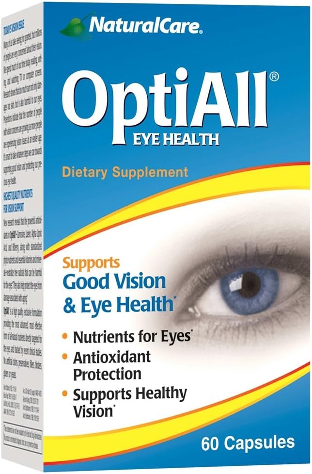 NaturalCare OptiToda Buena Visión y Salud Ocular Suplemento dietético cápsulas, 60 paquetes de bolsillo (Pack de 2)