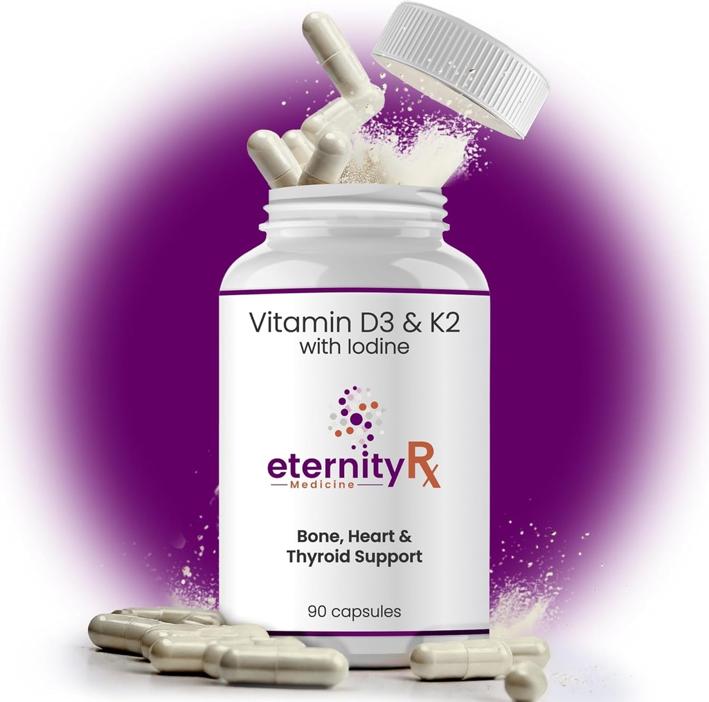 Vitamina D3 K2 5000 UI – High Potency D3 y K2 Suplemento para Bone, Heart &amp; Immune Support – Doctor Formulado – 90 cápsulas fáciles de cambiar – Non-GMO, USA Made