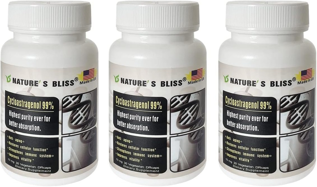 Suplementos de Telomere Cicloastragenol 10mg 99%, soporta la activación de telomerasa envejecimiento, ácido estomacal Protegido y superabsorción, suplementos de longitud de telomere, hecho en EE.UU., 90caps