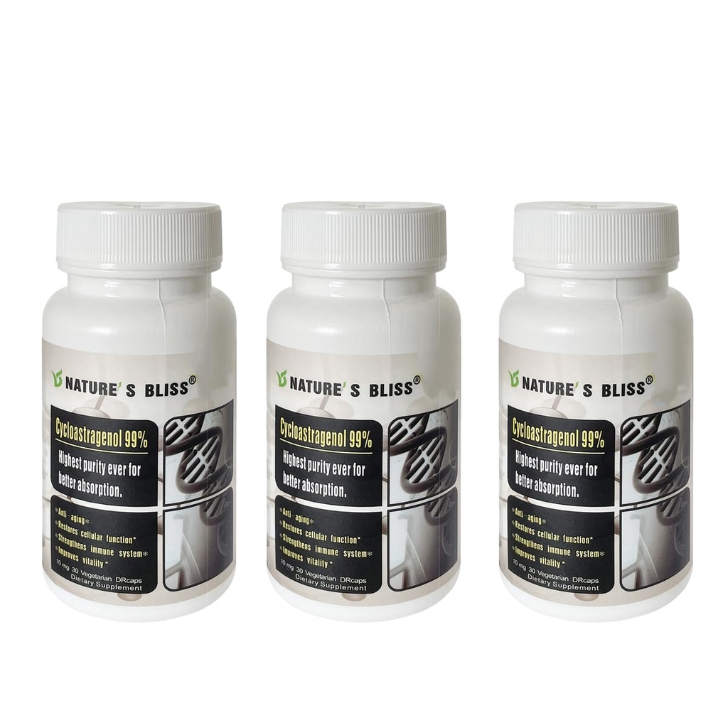 Telomere Supplements Cycloastragenol 10mg 99%, Supports Anti-Aging Telomerase Activation, Stomach Acid Protected and Super-Absorption, Telomere Lengthening Supplements, Made in USA, 90caps