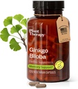Terapia de plantas Ginkgo Biloba Capsules Fabricado en EE.UU. 4 Mes Soportes Memoria Función Cognitiva, Circulación Saludable y Suplementos Antioxidante-Rich para Mujeres &amp; Hombre 120 Cápsula Vegetariana