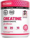 Old School Labs Creatine for Women Post-Workout Supplement - 5000mg Creatine, 2000mg Hydrolyzed Bovine Collagen & BCAA 2:1:1 for Lean Muscle Growth, Fast Recovery & Stamina - 30 Servings