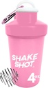 Rosa - 4oz Botella Mini Shaker para Pre Workout, Creatina, Pequeños Suplementos Scoop (No para Proteína) Clip &amp; Shaker Ball