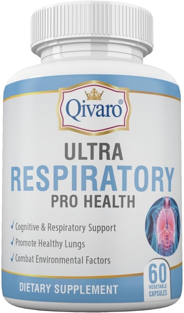 Ultra Respiratory Pro Health – Helps in Maintaining Overall Lung & Respiratory Health – Infused with Butterbur and Feverfew Extract - 60 Capsules