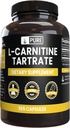 Ingredientes originales puros L-Carnitine Tartrate (365 capsules) No Magnesium Or Rice Fillers, Siempre Puro, Lab Verified
