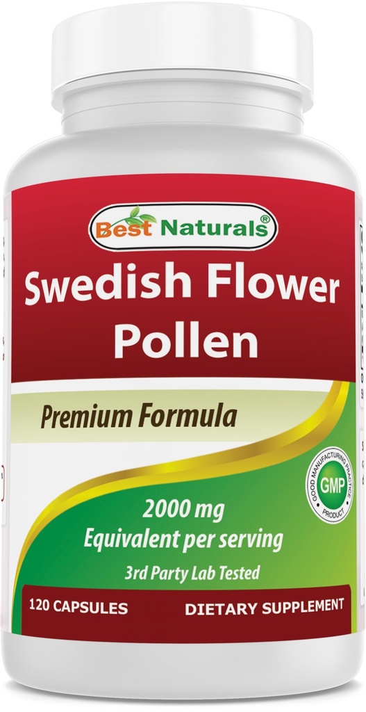 Mejor Natural de Sueco Contaminación de Flores 4:1 Extracto 500 mg - 120 cápsulas