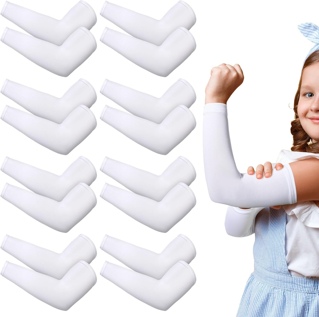 Eurzom 8 Parejas Eczema Sleeve for Kids Toddler Elastic Arm Sleeves Soft y no alimenta la protección UV de la piel