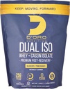Dual ISO Whey & Casein Isolate Protein Powder - Blueberry & granate Flavor - Premium Post Recovery Protein Powder - 27G de Protein Per Scoop