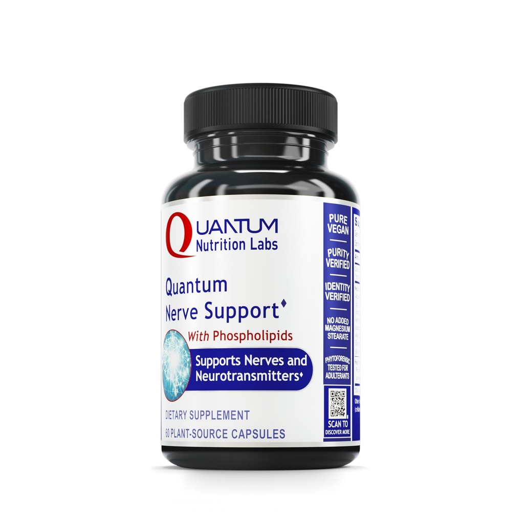 Laboratorios de Nutrición Cuántica Soporte para Nerve - Suplementos de Salud Nerve, Suplementos Cerebrales, Nootropic con Rhodiola Rosea, Cerebro &amp; Nerve Salud - 60 cápsulas vegetarianas