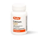 Calcio de Rugby 600 mg Tabletas con vitamina D3 200IU (5 mcg) - Suplemento dietético de vitamina D libre de gluten para la salud de los huesos y la absorción de calcio, 60 cuenta (1 paquete)