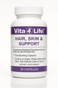 Vita4Life!® Biotin 2000mcg + MSM Hair Growth Vitamins for Women &amp; Men TEN Hair, Skin &amp; Nail Support Supplement with Vitamin A, E, Zinc ← Fast Absorbing Capsules, 60 Conteo, 30-Day Supply